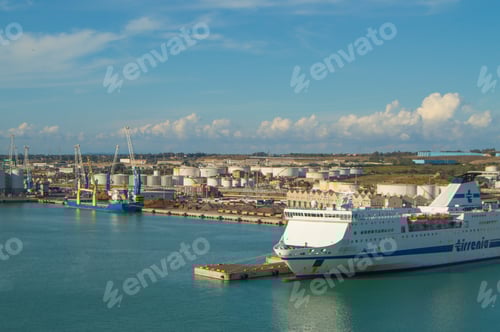 Preview: Port of Civitavecchia-the capital of Rome, an important cargo port for Maritime transport in Italy,