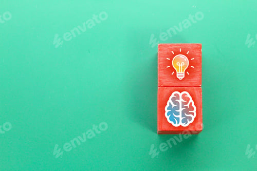 Preview: red cube with brain or idea icon.