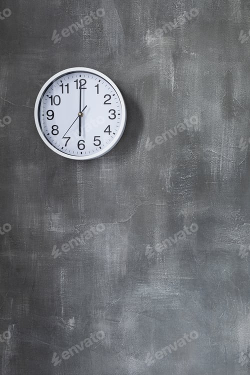 Preview: clock at wall background surface