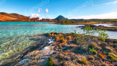 Preview: Geothermal landscape at Krafla Bjarnarflag Diatomite power station