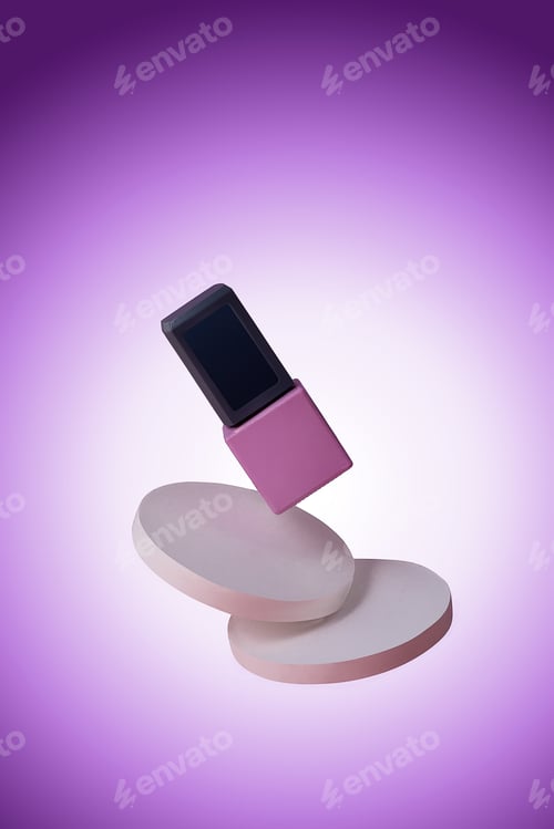 Preview: Gel polish bottle on pedestal with gradient