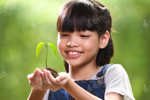Preview: Girl and Young plant