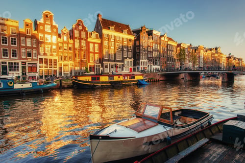 Preview: Beautiful night in Amsterdam. illumination