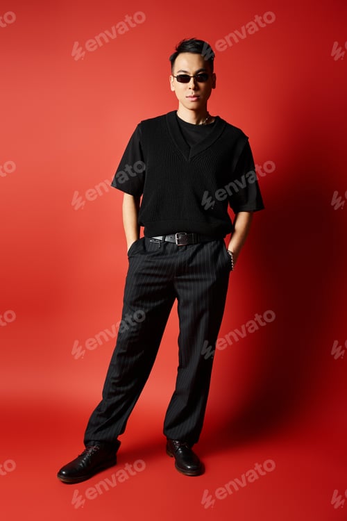 Preview: Ethereal asian on crimson: a study in contrast