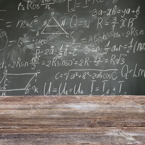 Preview: math formulas on black board