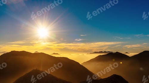 Preview: mountain landscape with haze