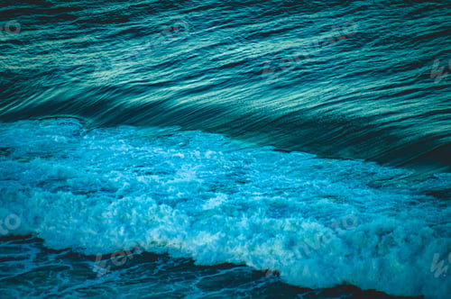 Preview: Beautiful close up shot of vibrant blue ocean waves