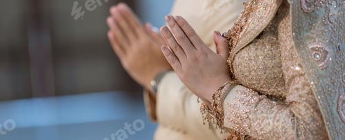Preview: Pray of woman on ceremony of Buddhist in Thailand. woman sit on the chair to pray and doing Buddhist