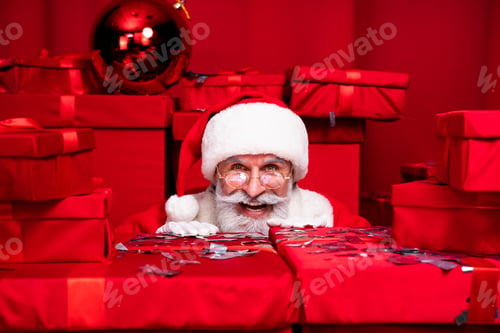 Preview: Santa Claus portrait, Christmas and newyear festive days concepts