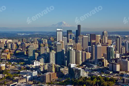 Preview: 45518,Downtown Seattle And Mt. Rainier