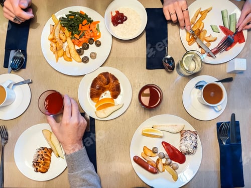 Preview: Breakfast concept with family or friends