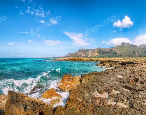 Preview: Picturesque seascape of Isolidda Beach near San Vito cape.