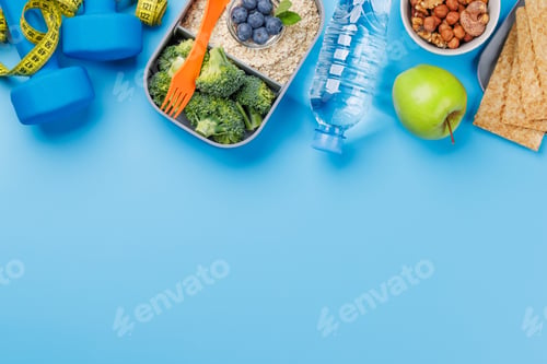 Preview: Healthy food and fitness items