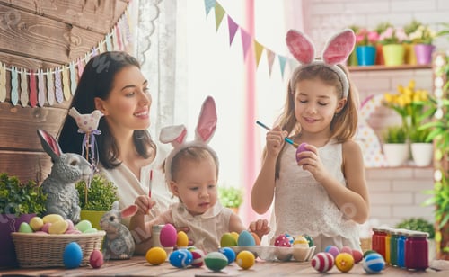 Preview: family preparing for Easter