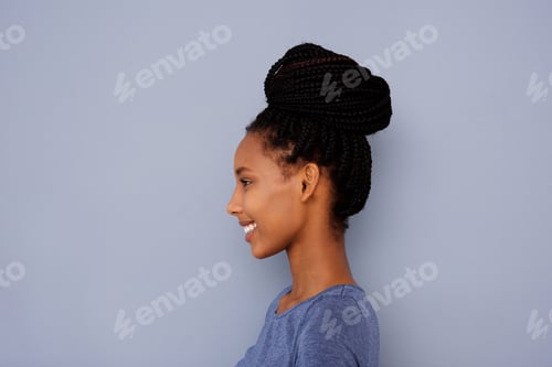 Preview: Profile View of a Woman with Braided Hair