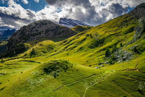 Preview: Passo Falazarego near Sass de Stria, Dolomites, aerial view