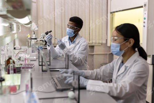 Preview: One of chemists testing new vaccine