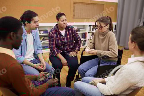 Preview: Disabled Woman Crying in Support Group