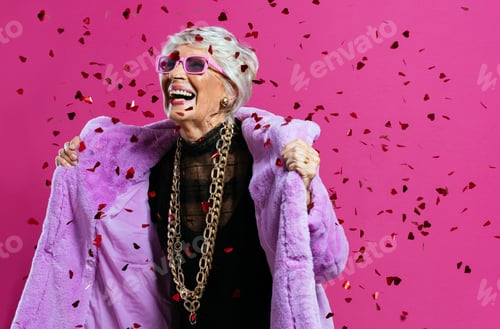 Preview: image of a beautiful and elegant old woman