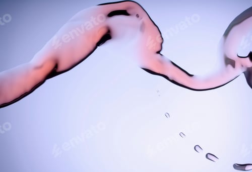 Preview: Close up of red water stream