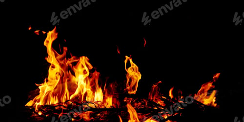 Preview: The fire in the fireplace