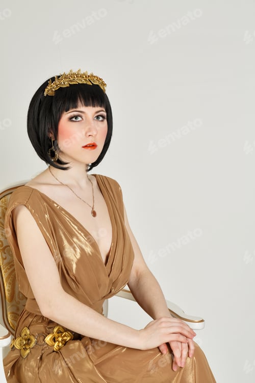 Preview: Young Attractive Girl In An Elegant Greek Dress