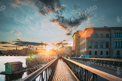 Preview: Stockholm, Sweden. Skeppsholmsbron - Skeppsholm Bridge. Famous P