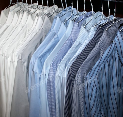 Preview: A nice neat row of color coordinated men’s dress shirts