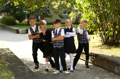 Preview: children finished school and happy