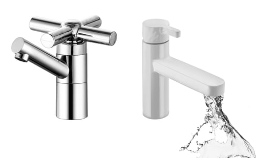 Preview: The kitchen water cranes is isolated on a white background