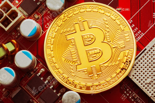 Preview: Bitcoin and a computer graphic card