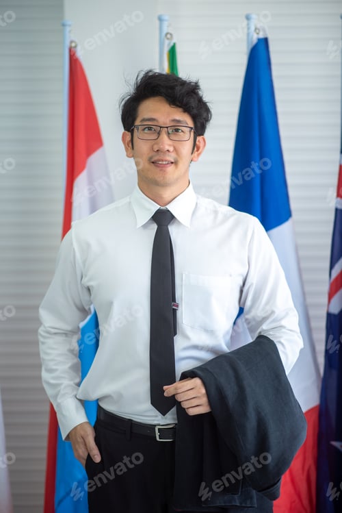 Preview: smart Asian businessman in suit