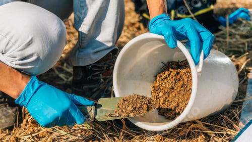 Preview: Soil Testing. Agronomy Inspector Taking Soil Sample