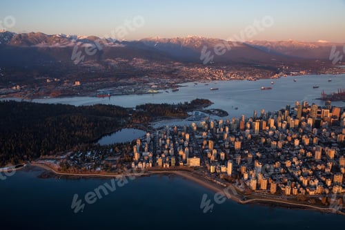 Preview: Aerial View of Downtown City of Vancouver. Modern Cityscape