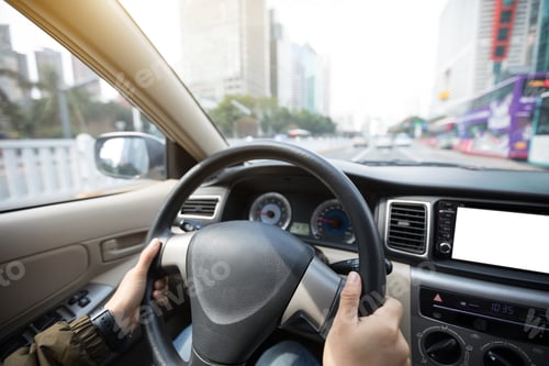 Preview: Driving car in modern Chinese city