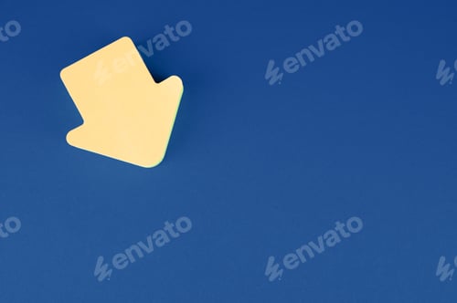 Preview: Closeup shot of an arrow point to the right icon isolated on blue background