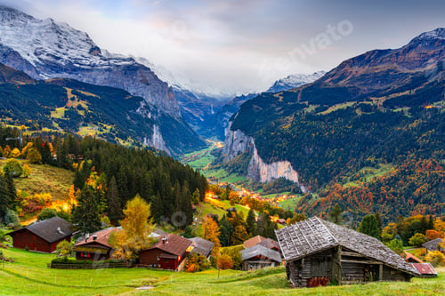 Preview: Lauterbrunnen, Switzerland Viewed from Wengen