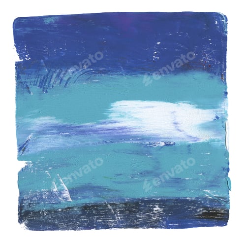 Preview: Abstract color acrylic and watercolor painting. Monoprinting template. Canvas texture background.