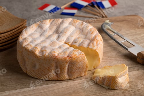 Preview: Aged French soft cheese with orange washed rind from the Vosges mountain range