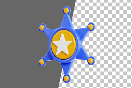 Preview: Sheriff Badge 3D Icon