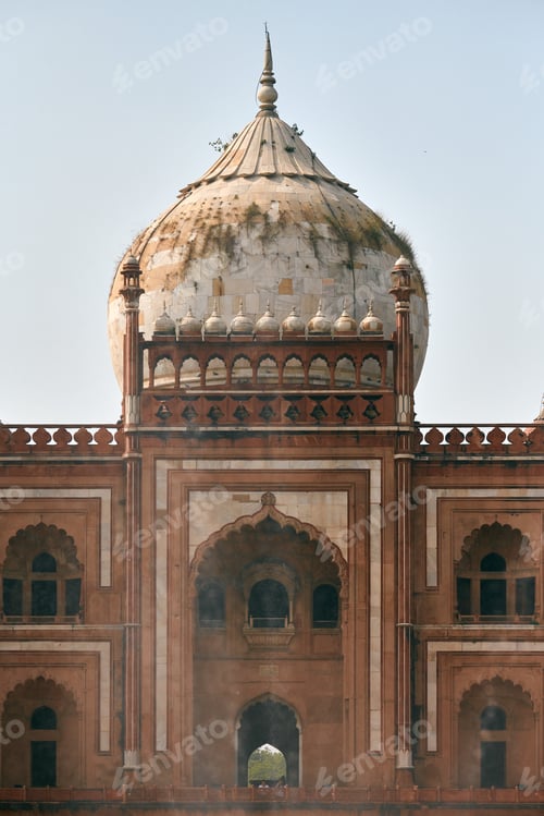 Preview: Tomb of Safdar Jang sandstone mausoleum in New Delhi, indian building tomb of Nawab Safdarjung