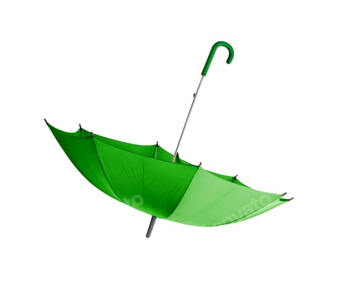 Preview: Bright Green Umbrella isolated on white