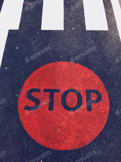 Preview: Stop sign on the pavement