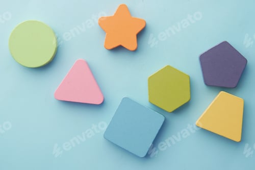 Preview: Geometric shapes for games and children learning.