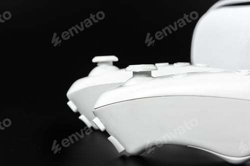 Preview: VR virtual reality glasses on a black table