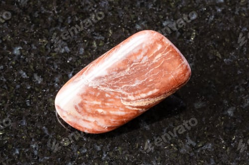 Preview: tumbled lemesite stromatolitic limestone on black