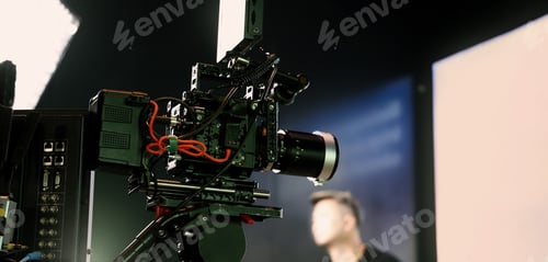 Preview: Film or video production setup with high end professional cinema cameras