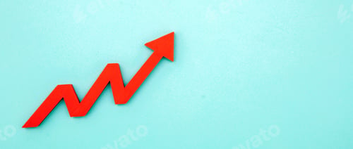 Preview: Business growth. Rising up graph arrow. Increase, progress concept