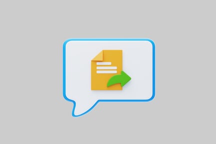 Preview: Share financial data speech bubble