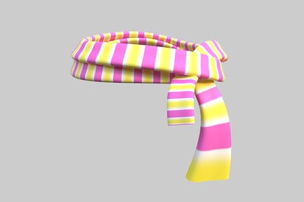 Preview: Bright striped summer scarf